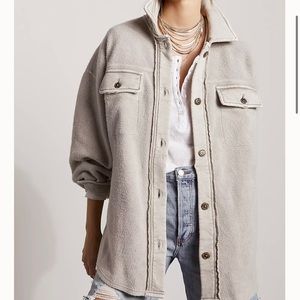 Free People Beige Ruby Shacket Womens size XL